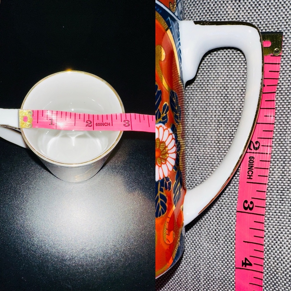 Vintage Otagiri Set Of 4 w/ Gold Coffee Mug Cup Japan fine Porcelain - Picture 17 of 17